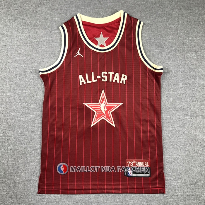 Maillot Enfant All Star 2024 Dallas Mavericks Luka Doncic NO 77 Rouge